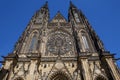 Fragment of St. Vitus Cathedral Royalty Free Stock Photo
