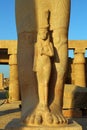 Fragment of Statue of Ramses II in Luxor Egypt Royalty Free Stock Photo