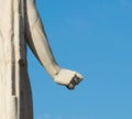 Fragment of a statue in the square on Capitol Square, hand, marble Royalty Free Stock Photo