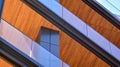 A fragment of the steel and glass metal facade of building. Royalty Free Stock Photo