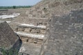 A fragment of the step pyramid in Teotihuacan