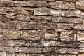 Fragment of the stone fortress wall. Royalty Free Stock Photo