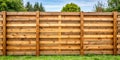 A fragment of a strong wooden fence