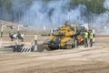 Fragment of tank biathlon. International War Games, Alabino Royalty Free Stock Photo