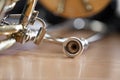 Fragment of the trombone Royalty Free Stock Photo