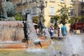 Fragment of the Turia river fountain, Valencia, Spain