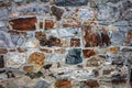 fragment of a wall from chipped stone Royalty Free Stock Photo