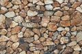 Fragment of a wall from a chipped stone Royalty Free Stock Photo