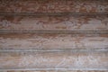 Fragment of a wall from a chopped wooden house. Thick logs. Pine Tree.