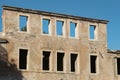 Fragment of the wall of the destroyed house