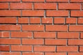Fragment of a wall from a new red brick Royalty Free Stock Photo