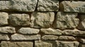 Fragment of the wall of an old house of white-gray stones. For the background. Royalty Free Stock Photo