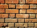 a fragment of the wall of the old red brick Royalty Free Stock Photo