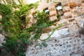 Fragment of the wall in the old town of Rhodes, Greece