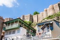 Fragment of walls of the Narikala fortress in Tbilisi, Georgia