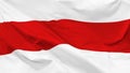 Fragment of a waving Belarusian historical flag in the form of background