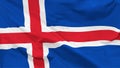 Fragment of a waving flag of the Iceland in the form of background