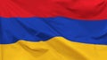 Fragment of a waving flag of the Republic of Armenia in the form of background