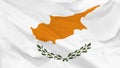 Fragment of a waving flag of the Republic of Cyprus in the form of background