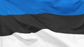 Fragment of a waving flag of the Republic of Estonia in the form of background