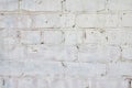 A fragment of a white brick wall. The texture of the stone Royalty Free Stock Photo