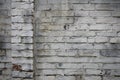 Fragment of whitewashed old brick wall, background Royalty Free Stock Photo