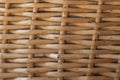 A fragment of a wicker wooden basket made of a vine close-up. Royalty Free Stock Photo