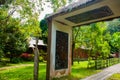 Fragment wood carving. The main entrance of the Kuching to Sarawak Culture village. Malaysia