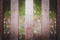 Fragment of a wooden brown bench, close-up. Wood texture