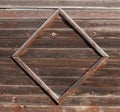 Fragment of wooden garden fence. Royalty Free Stock Photo