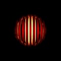 Fragmentation sphere on fire Royalty Free Stock Photo