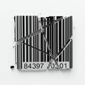 Fragmented barcode displayed against a white background. The barcode, featuring Royalty Free Stock Photo