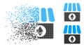 Fragmented Dotted Halftone Ethereum Shop Icon