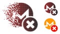 Fragmented Dotted Halftone Wrong Monero Icon