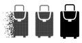 Fragmented Pixelated Halftone Carryon Bag Icon