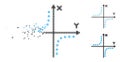 Fragmented Pixelated Halftone Hyperbola Plot Icon