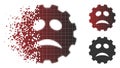 Fragmented Pixelated Halftone Problem Smiley Gear Icon Royalty Free Stock Photo