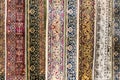 Fragments of antique handmade wool carpets