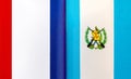 fragments of the national flags of France and the Republic of Guatemala