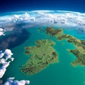 Fragments of the planet Earth. Ireland and UK