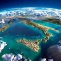 Fragments of the planet Earth. Italy and the Mediterranean Sea