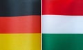 Fragments of the state flags of Germany and Hungary