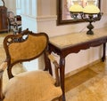 Fragments of vintage luxurious furniture in the Romanov style