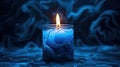 fragrance blue candle