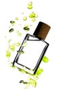 Fragrance bottle with liquid Royalty Free Stock Photo