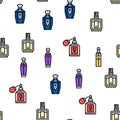 fragrance bottle perfume cosmetic vector seamless pattern Royalty Free Stock Photo