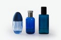 Blue fragrance bottles Royalty Free Stock Photo