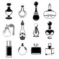 Fragrance bottles collection Royalty Free Stock Photo