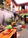 Fragrance of China, fountain, balcony, plants, corner of peace and relax