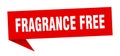 fragrance free banner. fragrance free speech bubble.